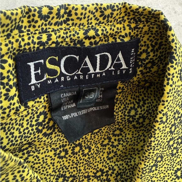Escada by Margaretha Ley Floral Button-Down Blouse Size 38IT Size 6 - Picture 9 of 9